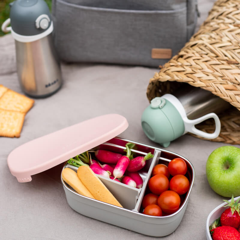 Beaba Stainless Steel Lunch Box - Vintage Pink
