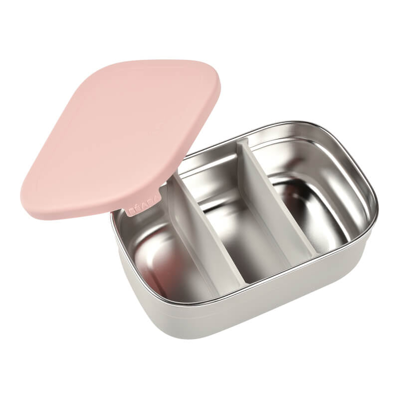 Beaba Stainless Steel Lunch Box - Vintage Pink