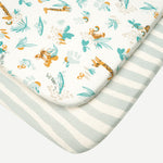 Tutti Bambini Bedside Crib Fitted Sheets 2-Pack - Run Wild