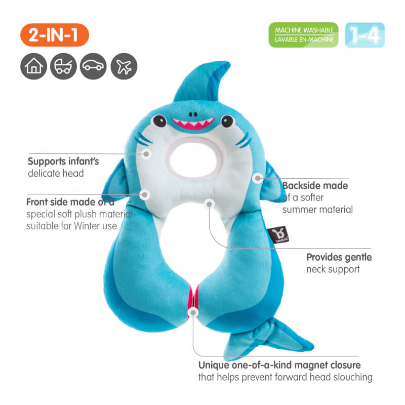 BenBat Travel Friends Headrest - 1-4 yrs - Shark