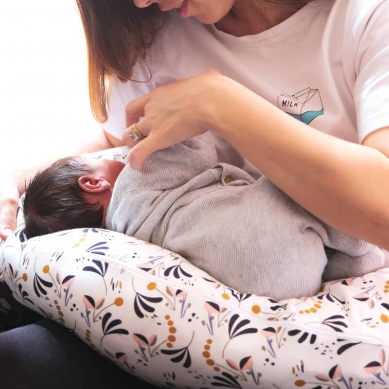 Red Castle | Cocoonababy Big Flopsy Maternity and Nursing Pillow - Jersey Lorena