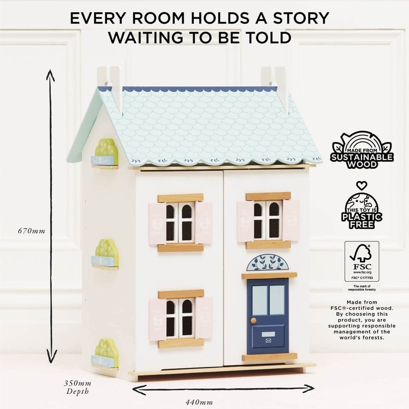 Le Toy Van Bluebelle  Wooden Dolls House (FSC 100%)