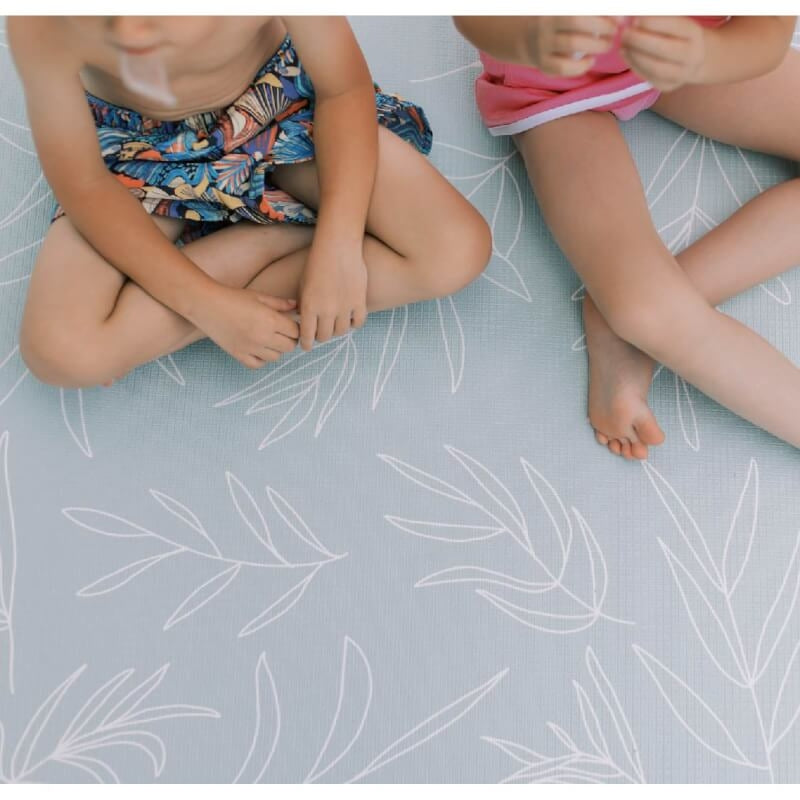 Milk It Baby Boho Beige and Sage Leaf Reversible Playmat