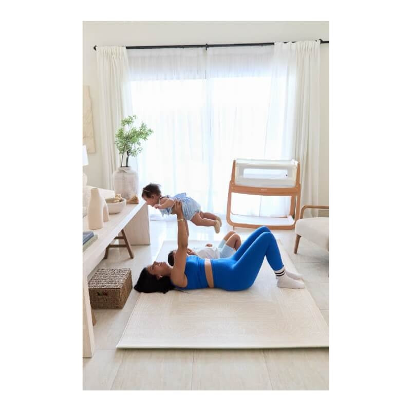 Milk It Baby Boho Beige and Sage Leaf Reversible Playmat