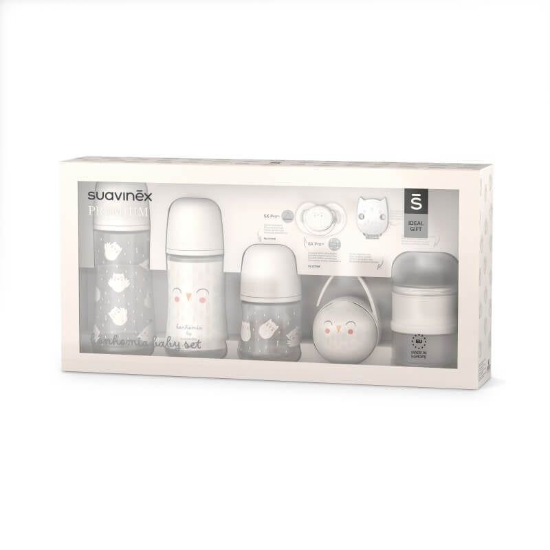 Suavinex Bonhomia Owl Welcome Baby Gift Set 7 Pieces - Beige
