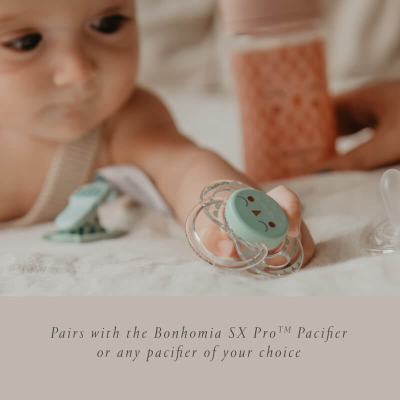 Suavinex Bonhomia Owl Ribbon Soother Clip