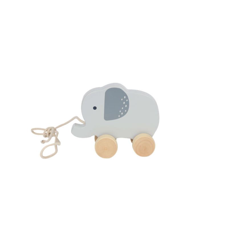 Bubble  Wooden Elephant Pull Along Toy