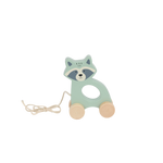 Bubble  Wooden Raccoon Pull Along Toy