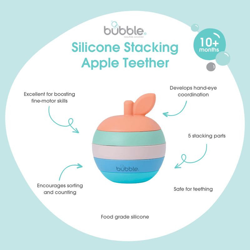 Bubble Silicone Stacking Apple Baby Teether Toy