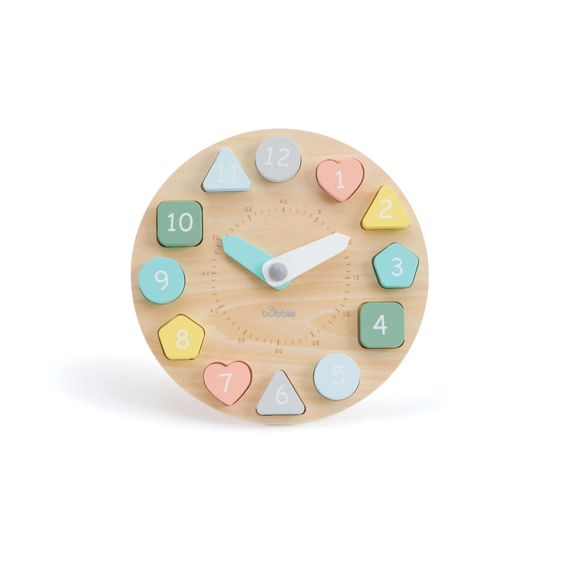 Bubble Wooden Learning Clock
