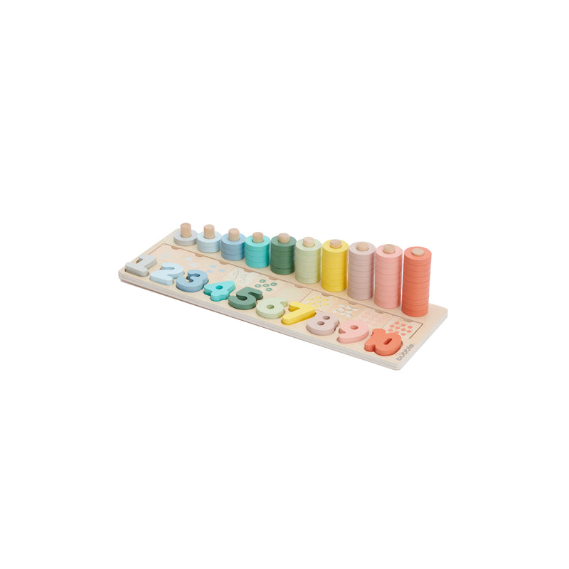 Bubble Wooden Numbers & Blocks Counting Set