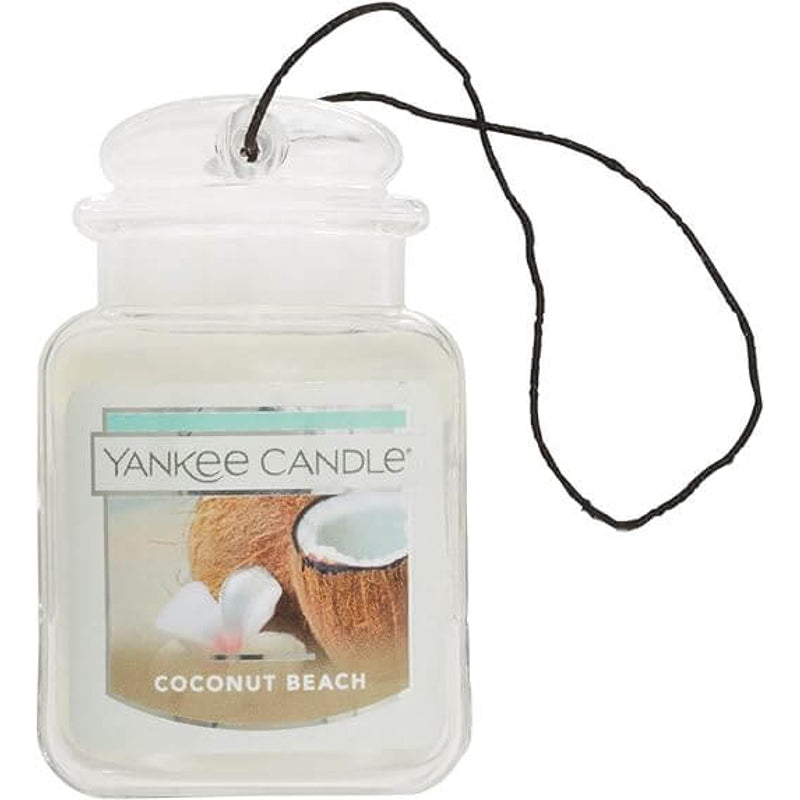 Yankee Candle Car Air Fresheners, Ultimate 3-pack Hanging Car Jar (Coconut Beach)