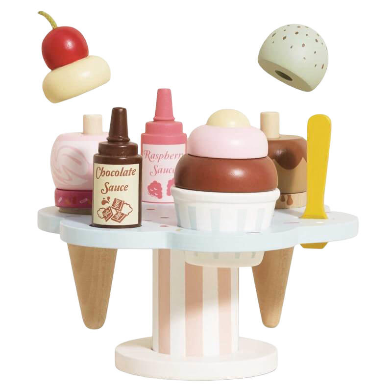 Le Toy Van Wooden Ice Cream Stand & Toppings