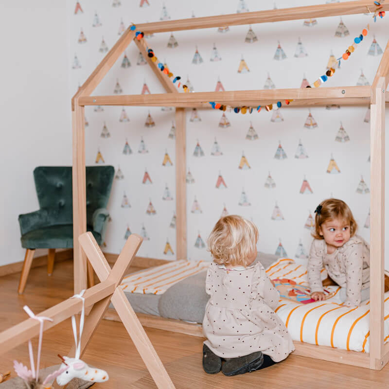 Childhome Bed Frame House 70x140cm - Natural