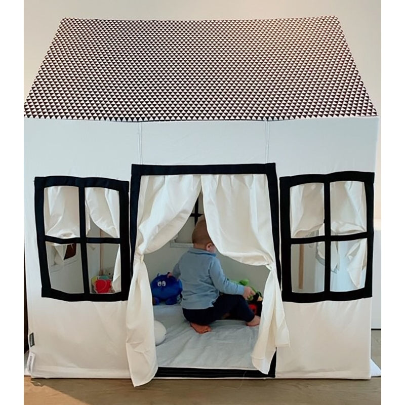Childhome Cotton Big House - Black & White 125 x 95 x 145