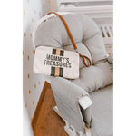 Childhome Gliding Chair Round Beech Canvas - Grey With Footrest