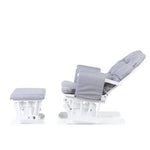 Childhome Gliding Chair Round Beech Canvas - Grey With Footrest