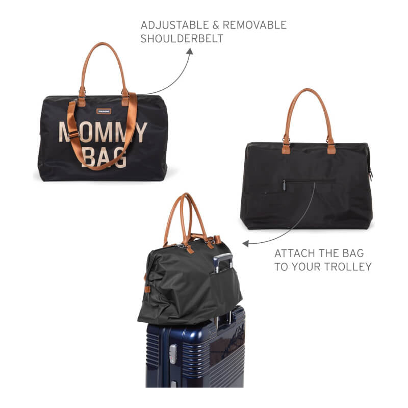 Childhome Mommy Nursery Bag - Black/Gold