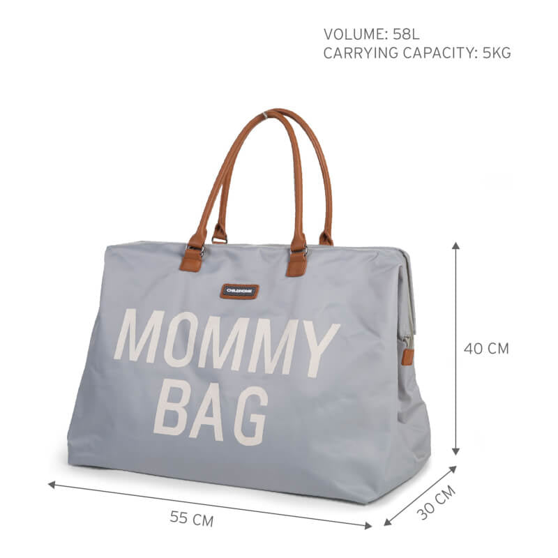Childhome Mommy Nursery Bag - Grey/Off White