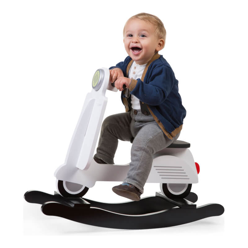 Childhome Rocking Scooter - White / Black