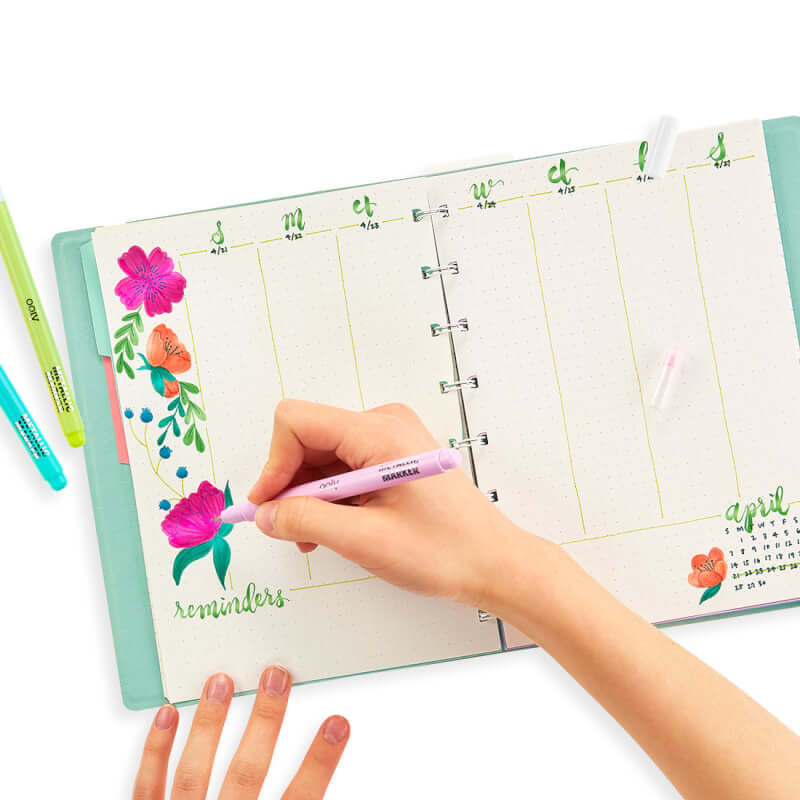 Ooly Color Lustre Metallic Colors Brush Markers - Set of 10