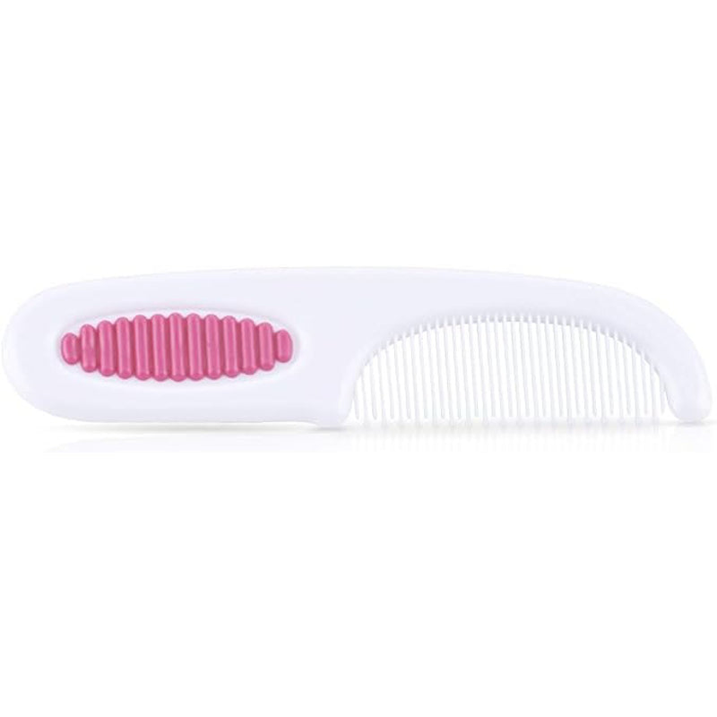 Nuby Comb and Brush - Pink Striped Hearts