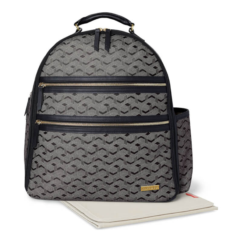 Skip Hop DECO Saffiano Diaper Backpack - Interweaved Lines