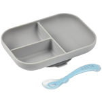 Beaba Divided Silicone Plate and Spoon Set