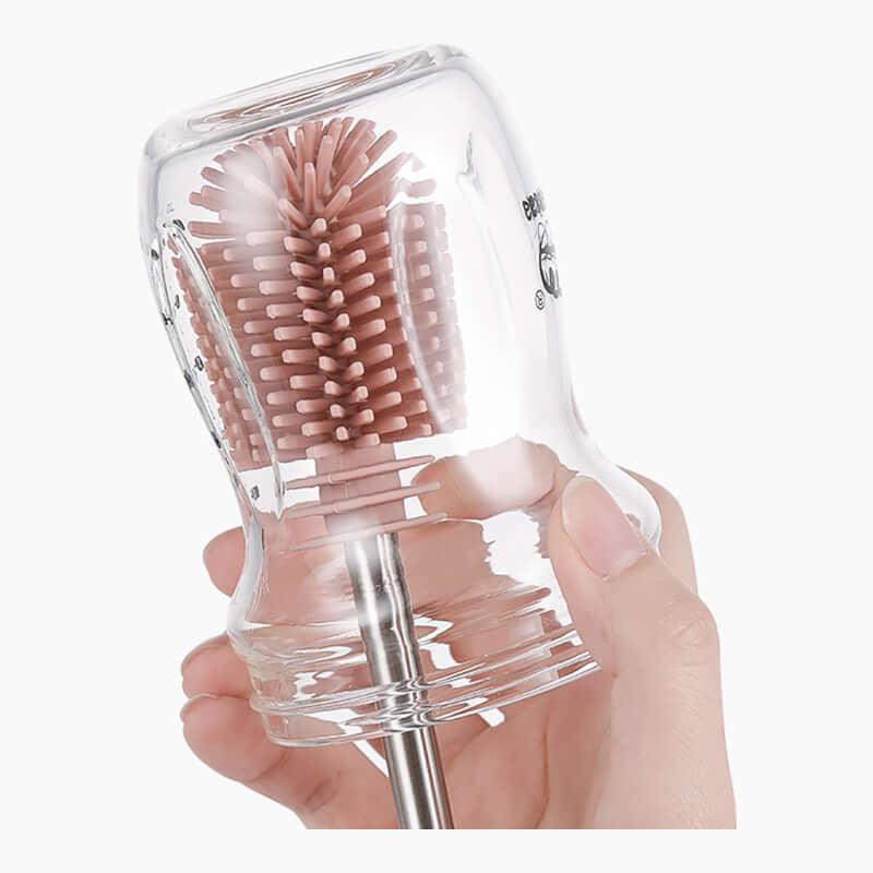 Haakaa Double-Ended Silicone Brush - Blush