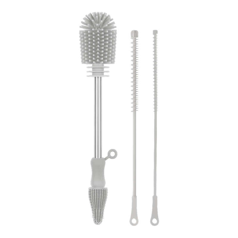 Haakaa Double-Ended Silicone Brush - Suva Grey
