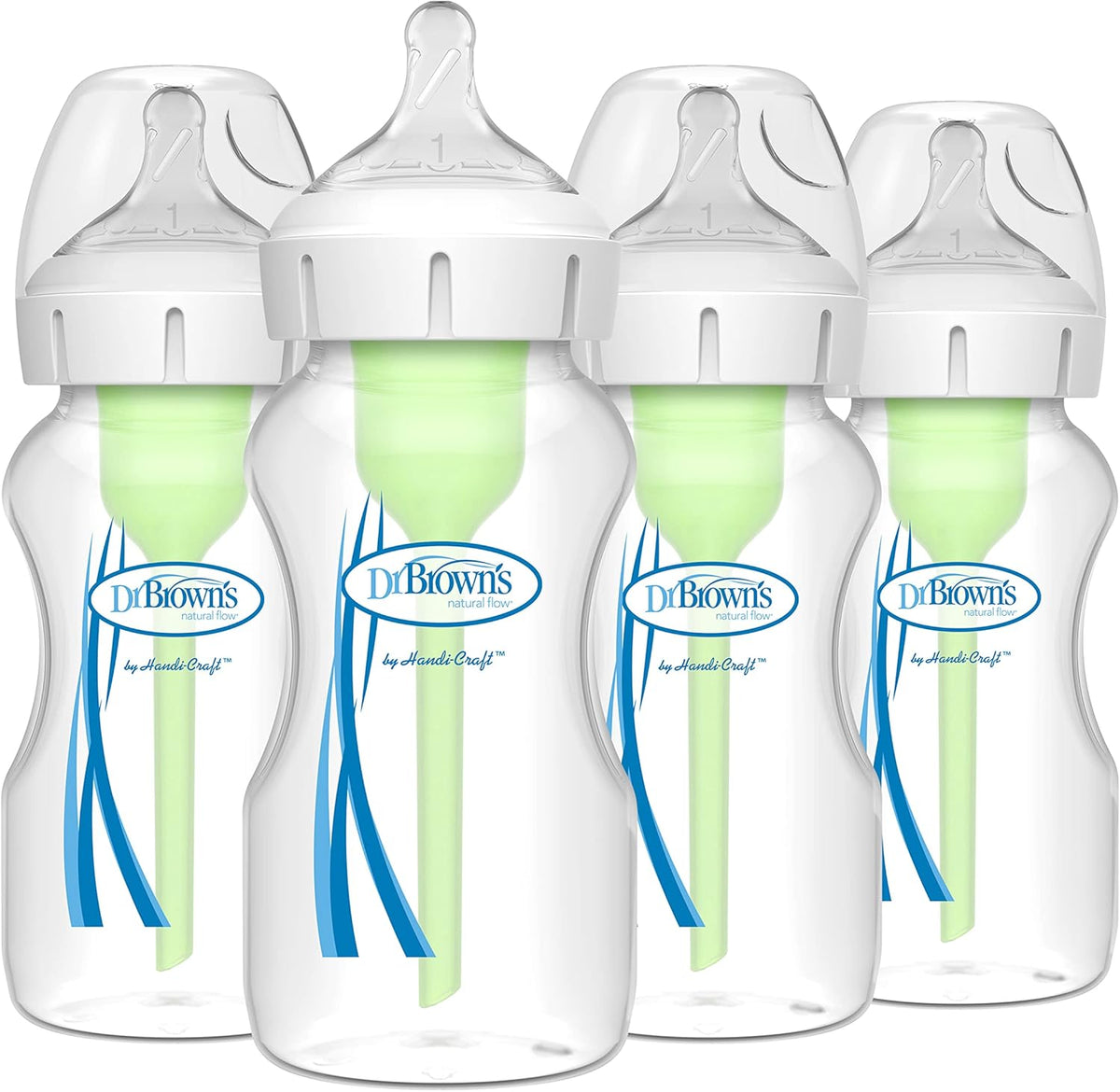 Dr. Brown's Options+ Wide-Neck Baby Bottle, 270ml, 4-Pack