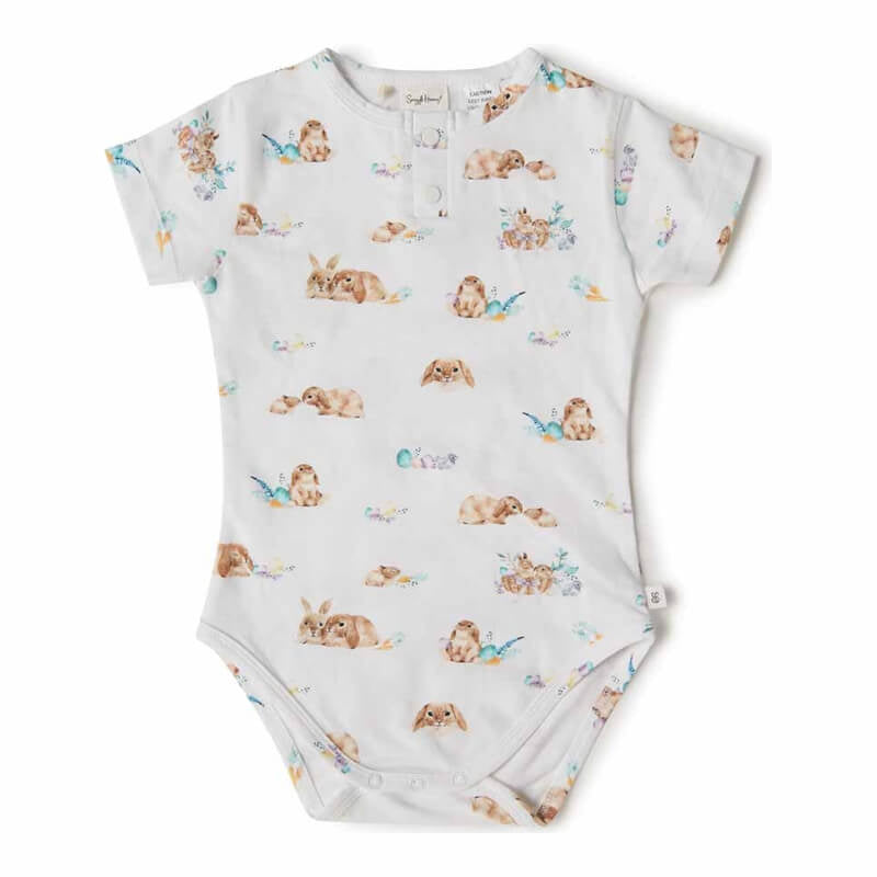 Snuggle Hunny Easter Short Sleeve Organic Bodysuit 3-6 Months (00)