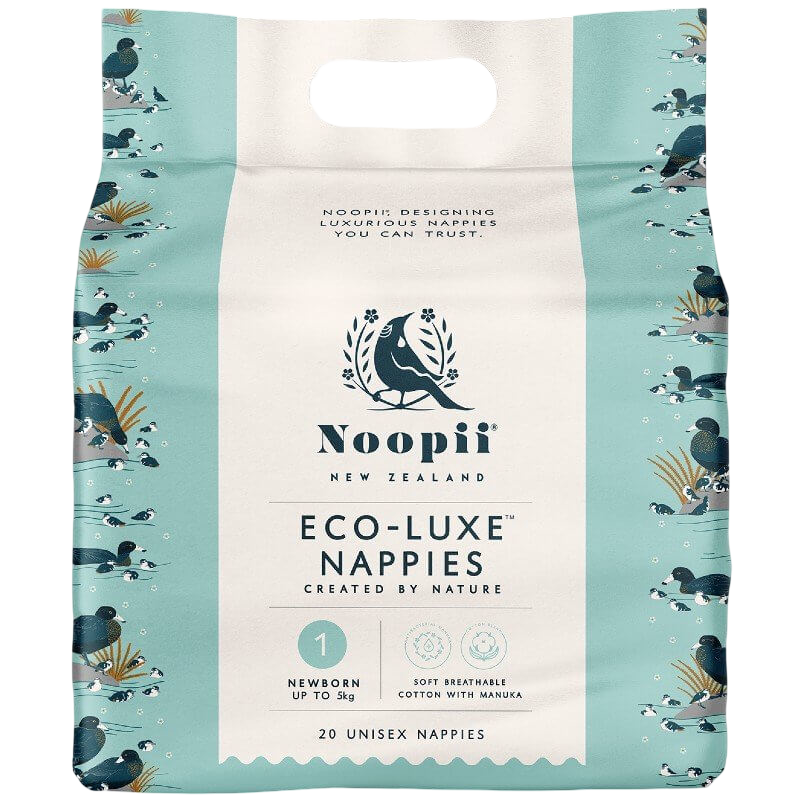 Noopii Eco-Luxe Nappies - Newborn Size 1 (up to 5 kg) - 20s