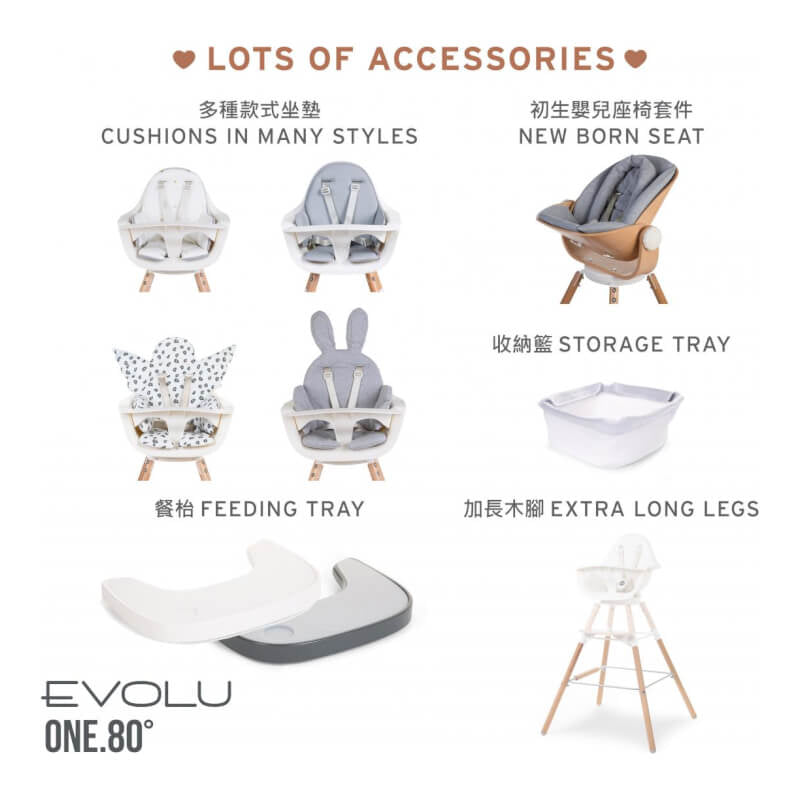 Childhome Evolu One.80° High Chair