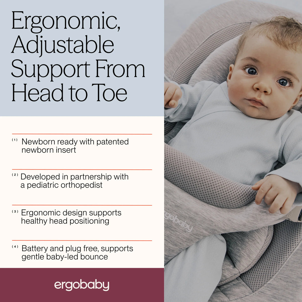 Ergobaby Evolve 3-in-1 Bouncer Mesh