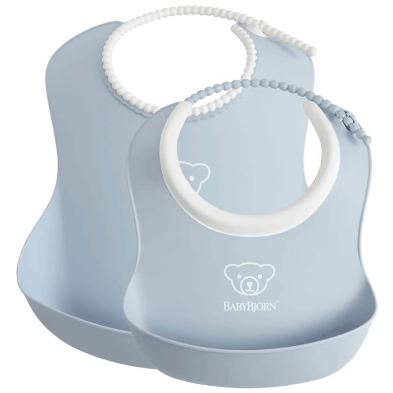 BabyBjorn Feeding Bib Set 2-Pack (1 Baby Bib and 1 Small Baby Bib)