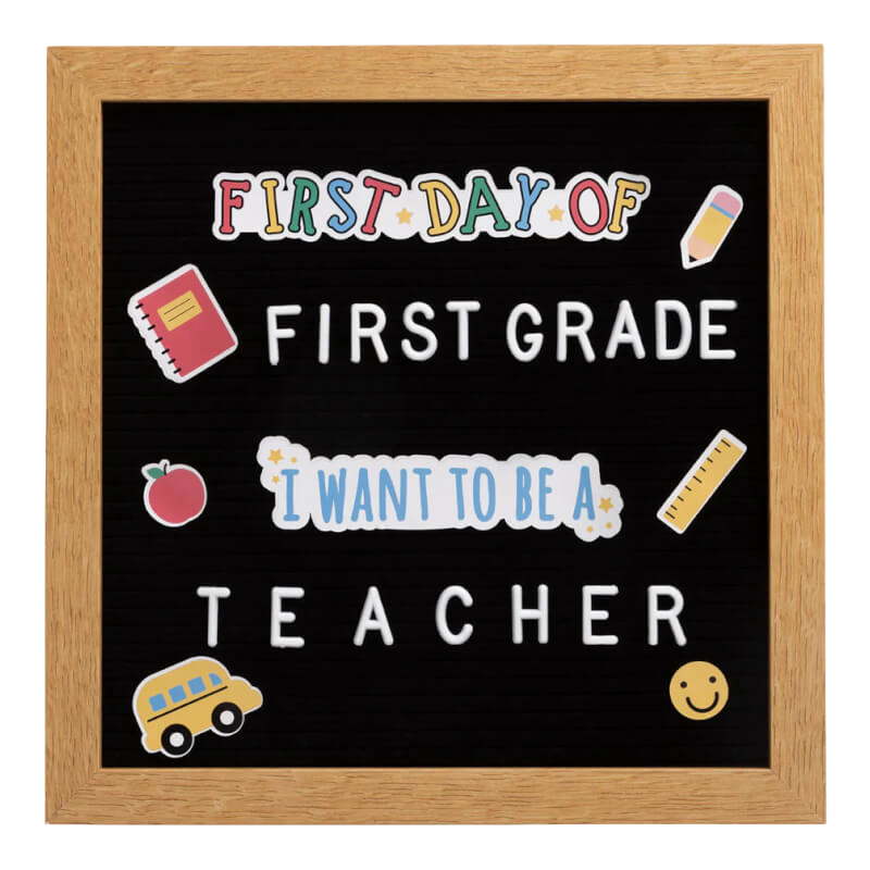 Pearhead First Day of School Letterboard Set with Stickers