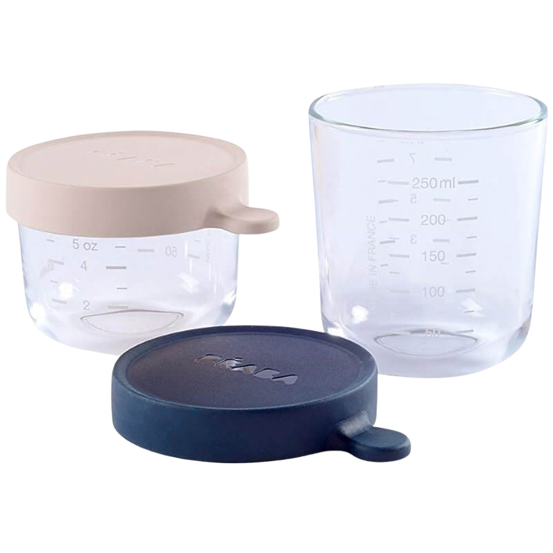Beaba Glass & Silicone Containers 2 Pack 150ml & 250ml
