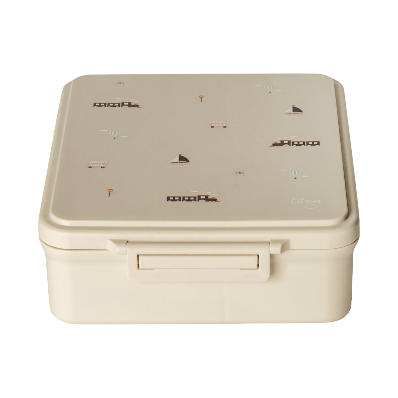 Citron Grand Lunch Box with 4 Compartments and Food Jar - Vehicles