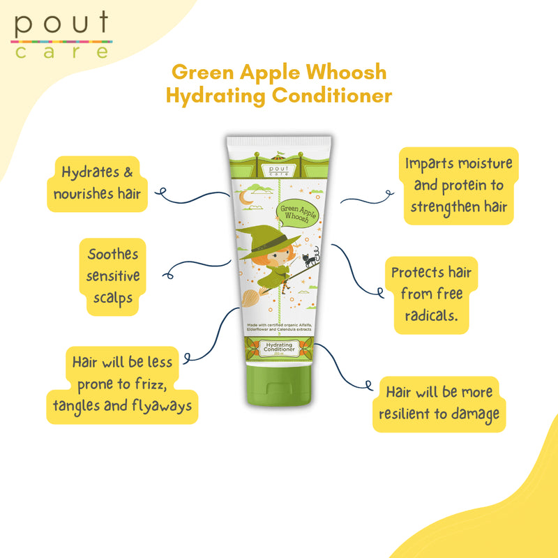 pout Care Green Apple Whoosh Hydrating Conditioner - 250ml (Exp: 06/29)