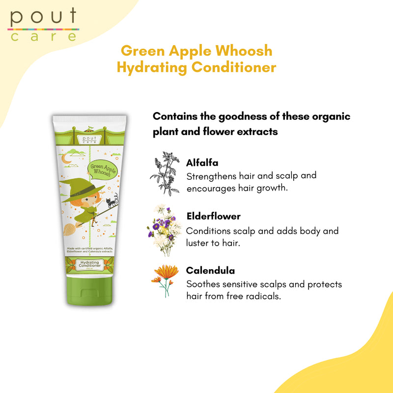 pout Care Green Apple Whoosh Hydrating Conditioner - 75ml (Exp: 12/27)