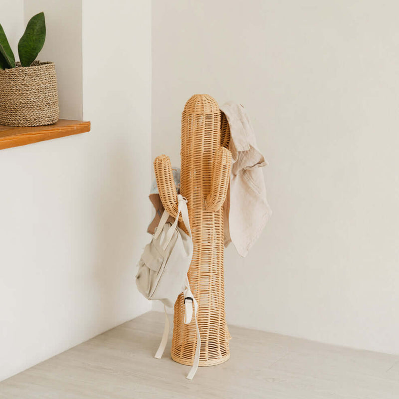 MOMIJI Handcrafted Rattan - Cactus Kids Coat Light Stand