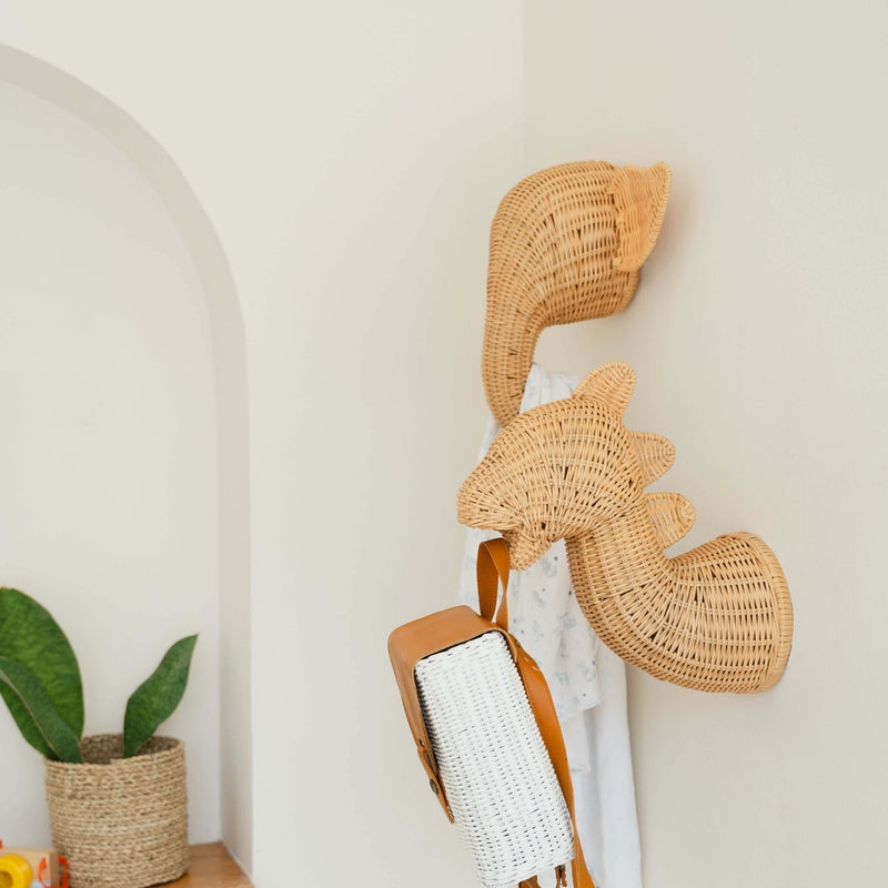 MOMIJI Handcrafted Rattan - Dinosaur Wall Decor