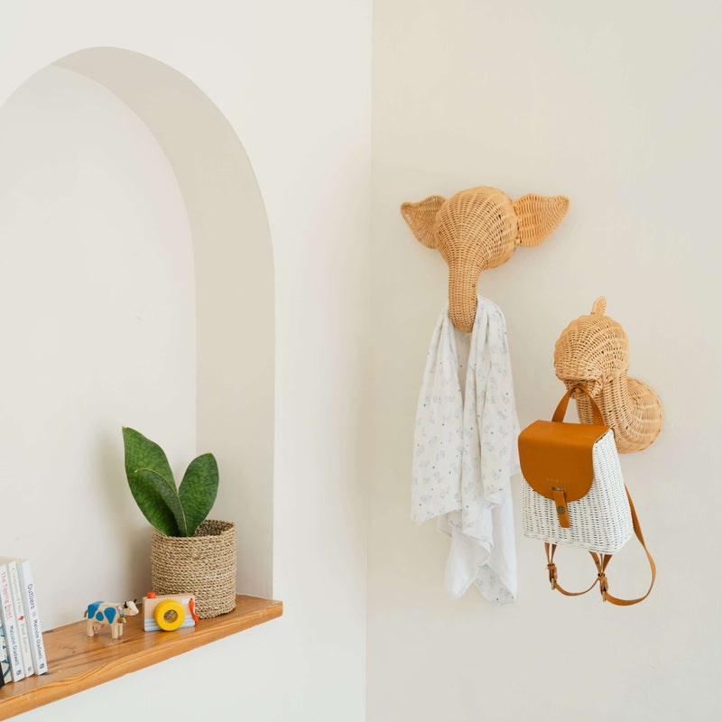 MOMIJI Handcrafted Rattan - Dinosaur Wall Decor