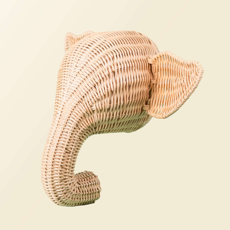 MOMIJI Handcrafted Rattan - Elephant Wall Decor