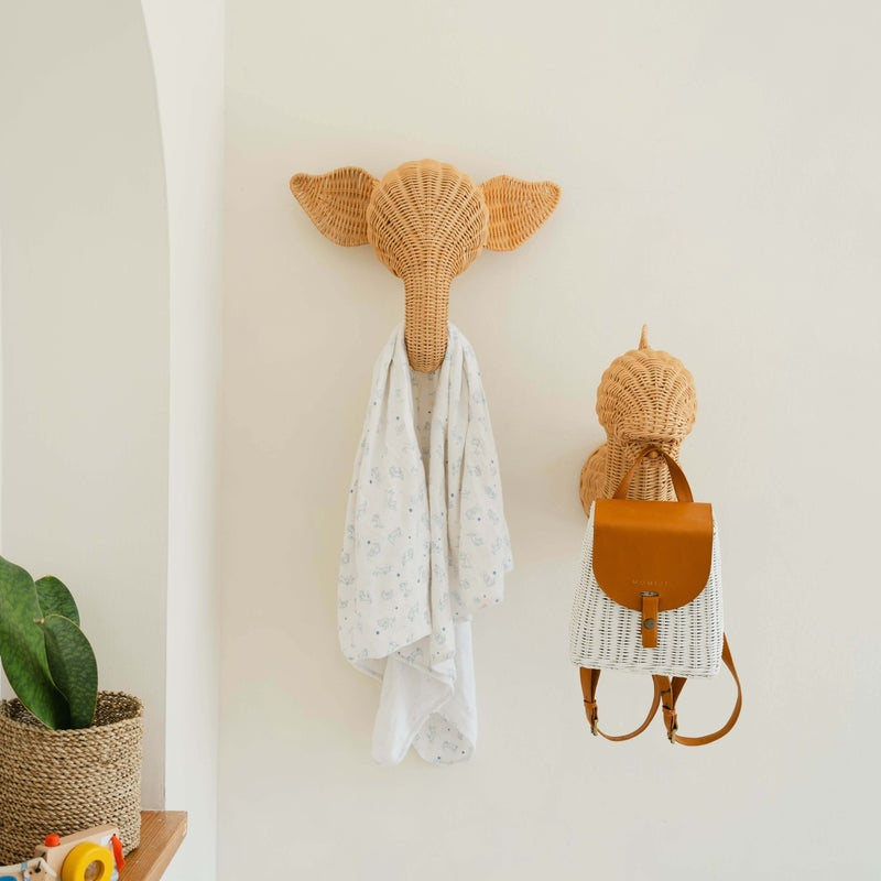 MOMIJI Handcrafted Rattan - Elephant Wall Decor
