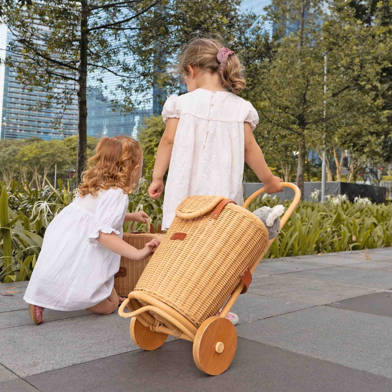 MOMIJI Handcrafted Rattan - Eric Kids Shopping Trolley