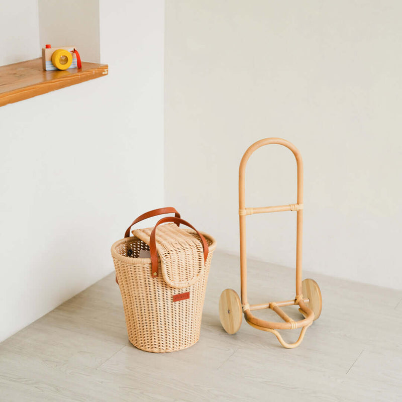 MOMIJI Handcrafted Rattan - Eric Kids Shopping Trolley