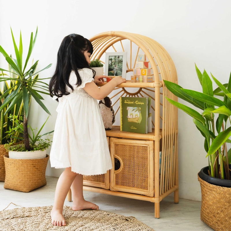 MOMIJI Handcrafted Rattan - Sunshine Arch Cabinet Shelf