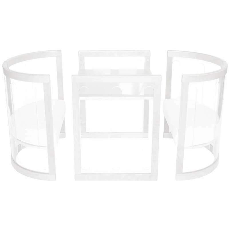 Babyhood Kaylula Sova Cot Clear with Mattress - White